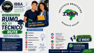 Instituto Brasileiro Benedito Aguiar apresenta curso preparatório gratuito RUMO AO TÉCNICO (RUTE) com vagas limitadas em Paulínia